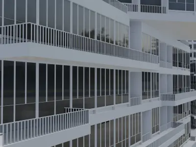 interlace modern office building 3D model