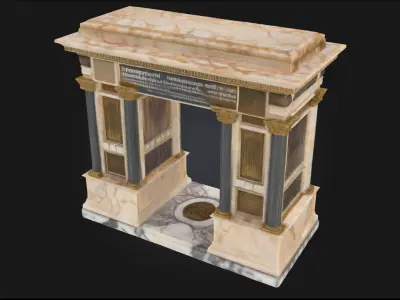 Marble Miniature Arch  Elegance in Small Scale 3D model