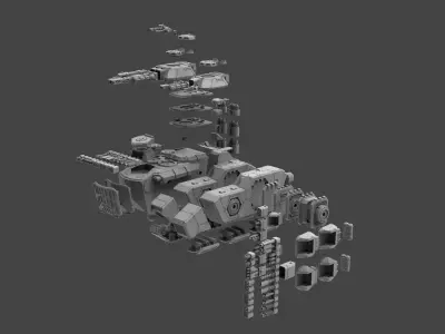 Armored Might MRHV Complete Kit 3D print model