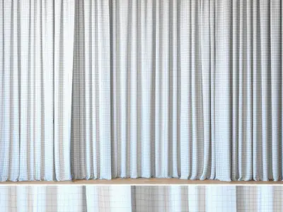 Curtains 89 Curtains with Tulle Creation Baumann ALEX 3D model