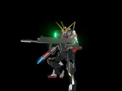 TheMechaNoid 3 gundam with lights 3D model