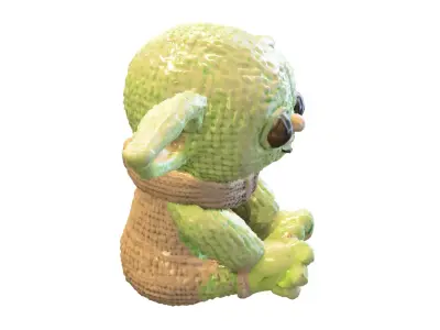 chibi yoda baby 3D model