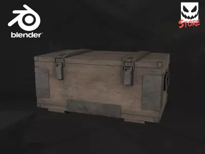 Military box Free low-poly 3D model