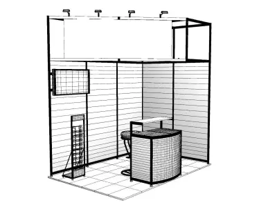 exhibition stand design 3D model