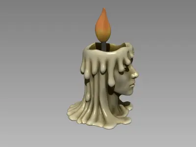 Melted Girl decorative Led Candle holder 3D print model