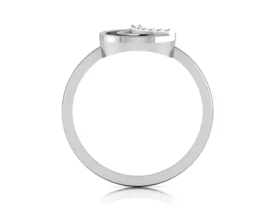 Diamond Ring For Women 3d Print Model 3D print model 15