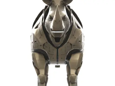 Mechanical Rhino Warriors - Battle-Ready Sentinel Collection 3D print model
