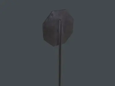 Stop Sign 3D Model Low-poly 3D model