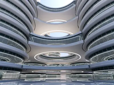 Futuristic Building 101 3D model