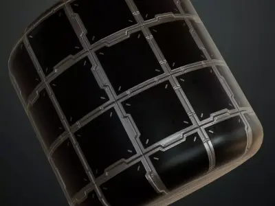 Dark Perforated Metal Slotted Vents PBR SEAMLESS Texture