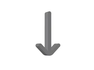3d arrow down Low-poly 3D model