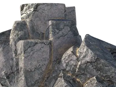 sharp edge rock   Low-poly 3D model