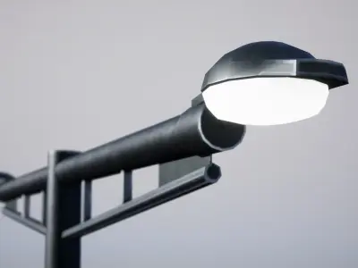 Street Lamp Low-poly 3D model 29