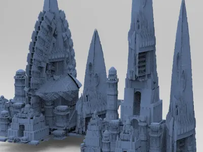 Wizards Master Fortress Kings Towers 4 3D model