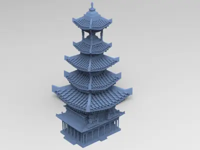 Meditation Tower 2 3D model
