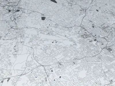 Atlanta Road Network and Streets 3D model
