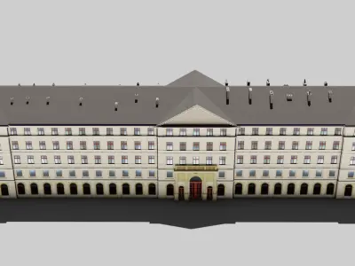Eastern European Building 012 Low-poly 3D model