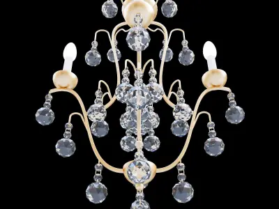 Currey and Co Allusion Chandelier 3D model