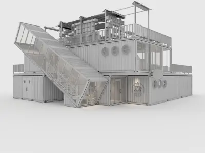 Container Cafe 6 3D model