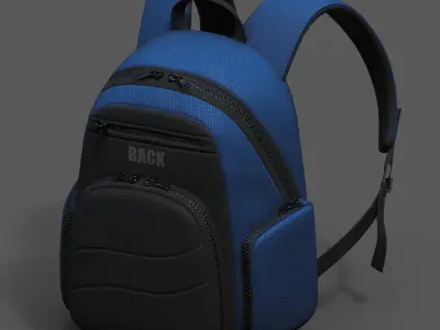 Backpack Camping bag baggage pockets product  Low-poly 3D model purchase