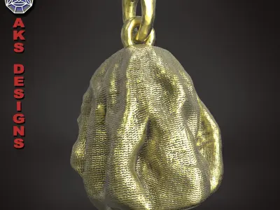 Pendant biker jewelry Reaper skull v174 3D print model