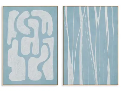 Abstract Painting Frame set 3D model 862