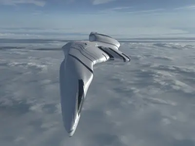 Asymmetric Spaceship 3D model