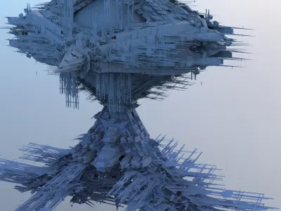 Priest Imhotep returns pyramid ship 3D model