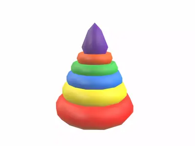Cartoon pyramid 3D Low-Poly Model Low-poly 3D model