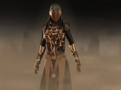 Sci Fi Dune Valkyrie Low-poly 3D model