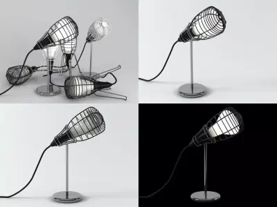 Cage Table Lamp 3D model