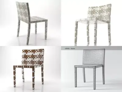 Cape West dining chair 3D model