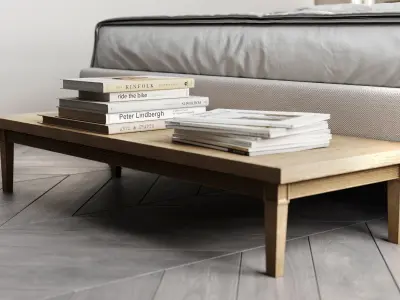 Minimalistic scandinavian bedroom 3D model