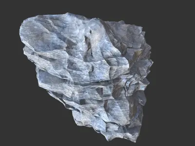 Low poly Cliff Formation Rock Low-poly 3D model