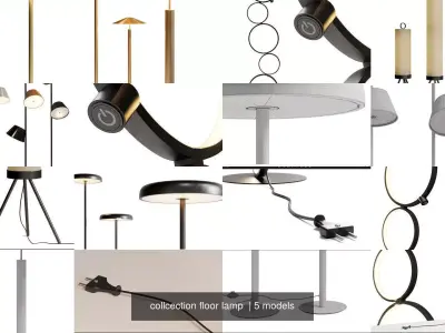 collcection floor lamp  3D Model Pack
