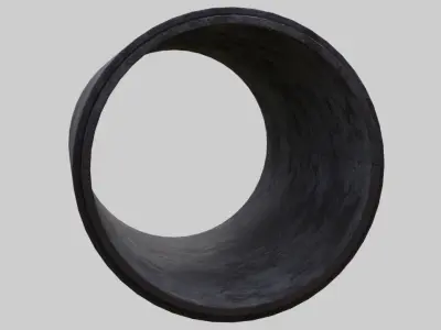 Concrete Pipe 1B Low-poly 3D model