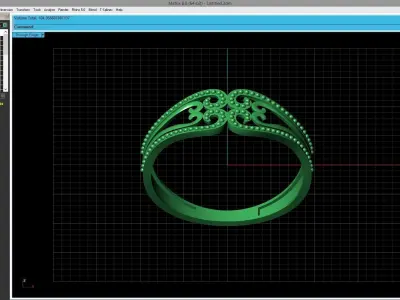 Women Ring Fancy Ring Plain light weight STL 3DM Printable 3D print model 8