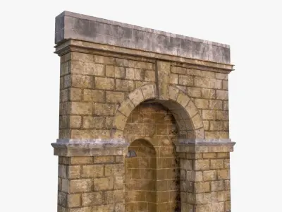 arched Door 0002 Low-poly 3D model