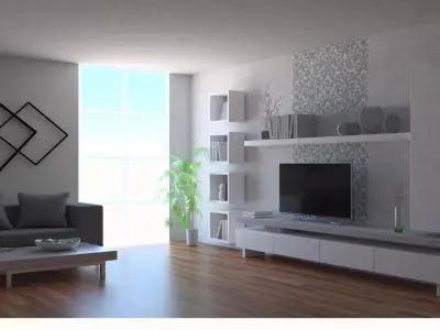 suit living room  3D model