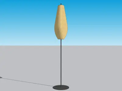 Italian Designer Floor Lamp Brass Marble Resin 3D model
