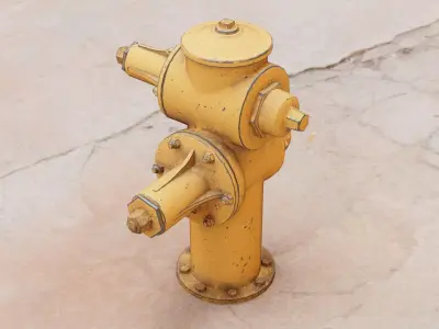 Urban Fire Hydrant or Fireplug 3D model
