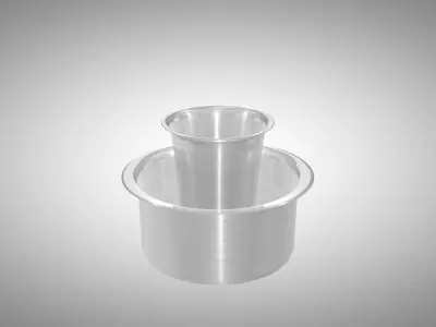 Tumbler and Saucer Low-poly 3D model