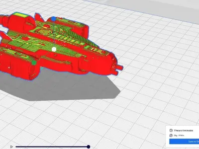 scifi spaceship model 1 3D print model