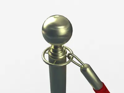 Stanchions ropes 3D model