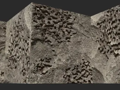 Damaged Walls Free 3D model