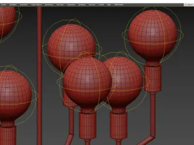 ERCULE 8 LIGHT CHANDELIER Low-poly 3D model