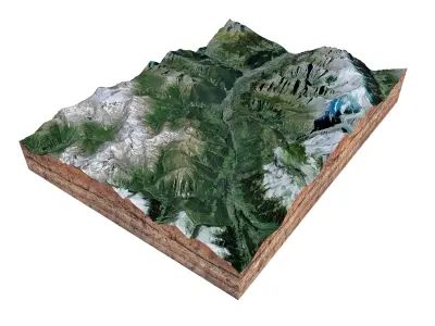 Brig Alps Switzerland 3D model