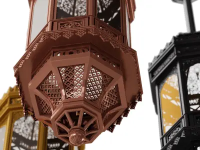 Islamic Arabian Ceiling Light 3D model