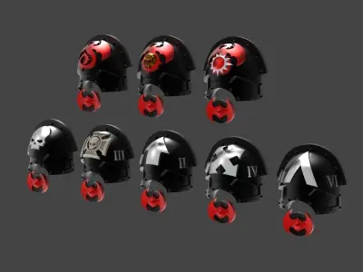 Dragon Shoulderpads 3D print model