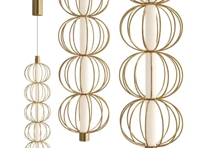 gold pendant lamp 3D model